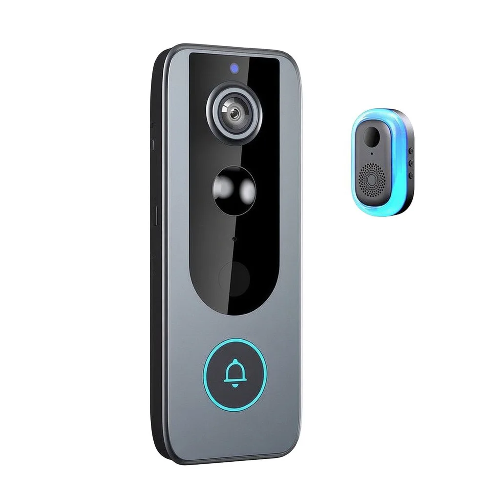 Two Way Audio Bell 145*55*33.5mm Smart Video Doorbell High Definition Video Real Time Communication For Monitoring Visitors