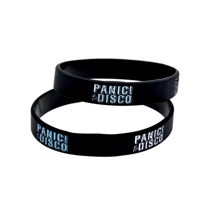 

50 шт. силиконовых резиновых браслетов Panic at the Disco шириной 1/2 дюйма, сувенирные браслеты для фанатов музыкальных концертов