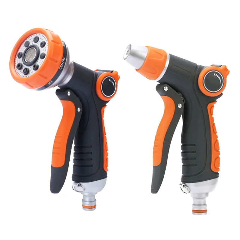 Water Pipe Spray Gun Adjustable Car Wash Garden Spray Water Gun Portable High-Pressure Gun Nozzle 8 Type Water Jet