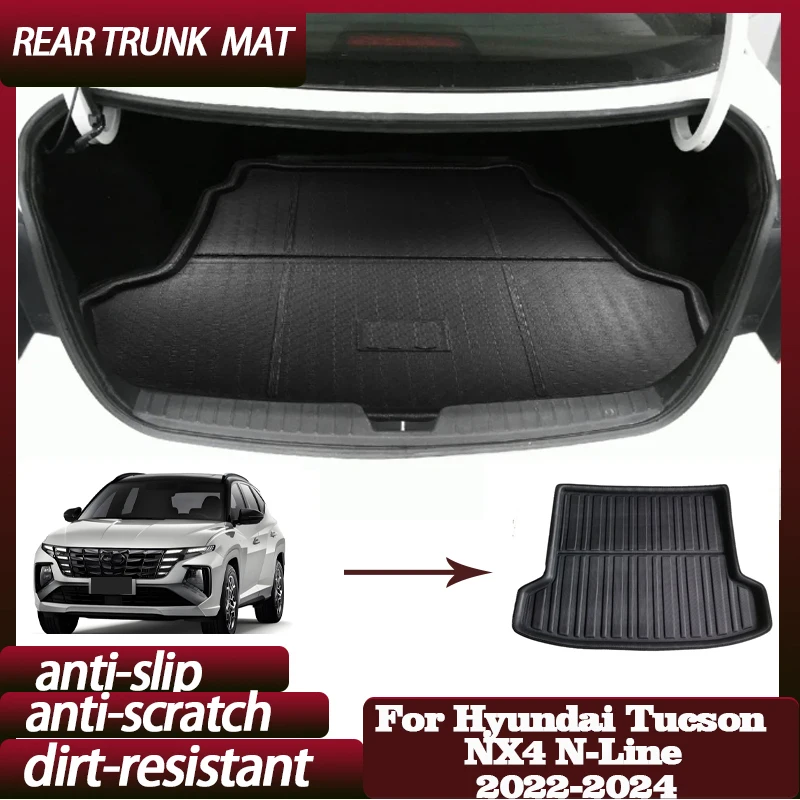 Tappetino per Bagagliaio Posteriore per Hyundai Tucson NX4 N-Line LWB 2022 2023 2024, Impermeabile, Copri Vano Carico, Accessori Personalizzati