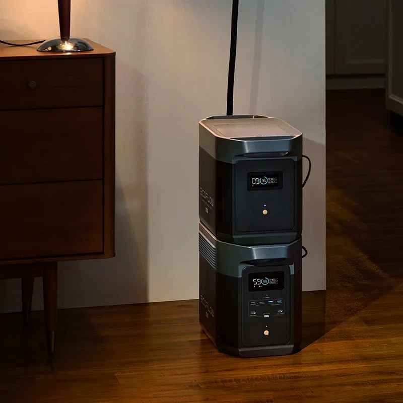 DELTA2 Max 2400 W Tragbare Station Notfall Backup Solar Panel Generator Lifepo4 Batterie Taschenlampe Hause Outdoor Camping RV