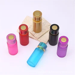 1pc 50ml Perfume Bottle Cylindrical Colored Glass Spray Bottle Large Capacity Cosmetic Sample Dispensing Bottle Empty Bottle