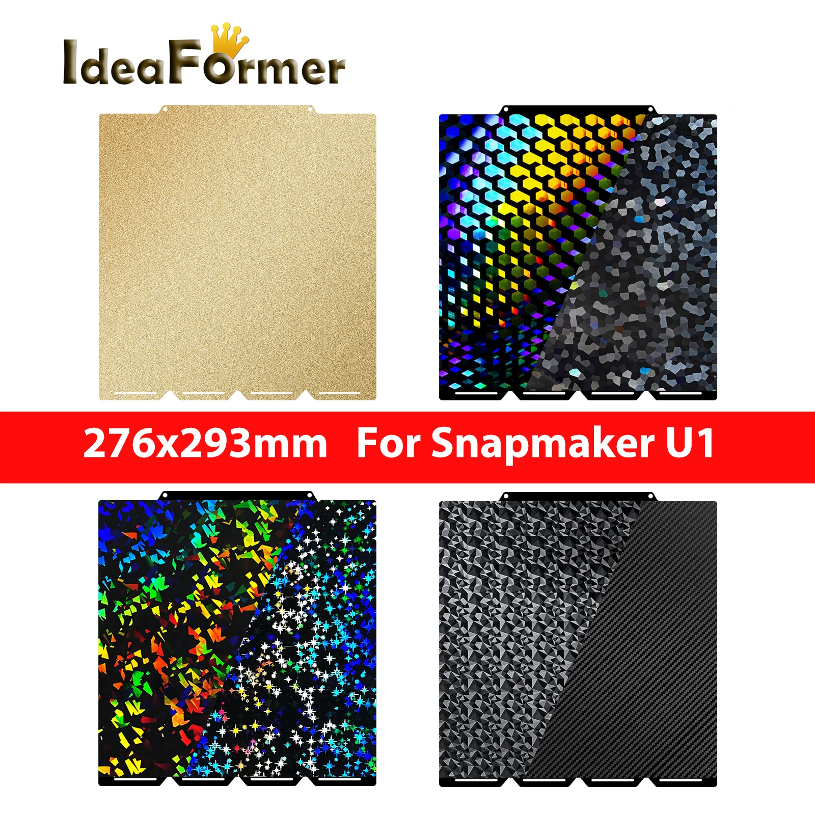 

Build Plate For Snapmaker U1 Upgrade Accessories Build Plate PEI Textured Steel Plate Super Adhension Heat Bed For Snapmaker U1