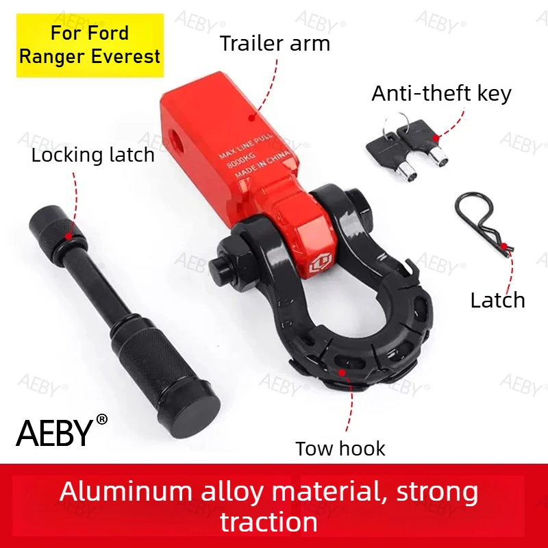 

For Ford Ranger Everest 2022-2026 trailer hitch,Heavy duty suspension hitch tow hook,Towing hook anti-collision bar,Accessories