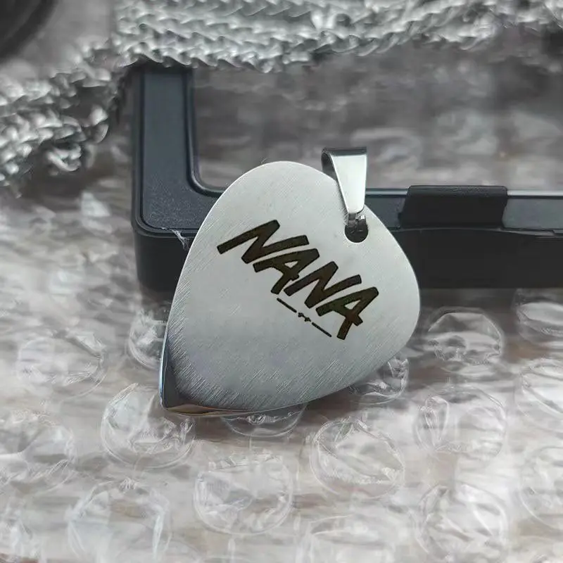 NANA Cosplay Anime Oosaki Nana ナナ Pendant Necklace Punk Men Women Alloy Chain Choker Guitar Pick Jewelry Accessories Fans Gift image 5