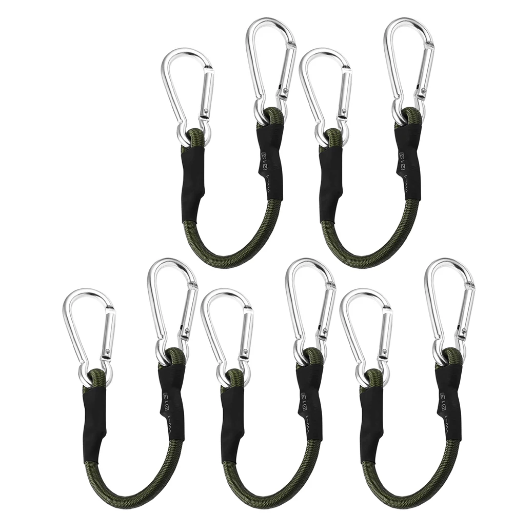 

5 Pcs Tent Lanyard Luggage Bungee Strap Fixed Rope Straps with Hooks Heavy Duty Elastic Cords Rubber Material Individual