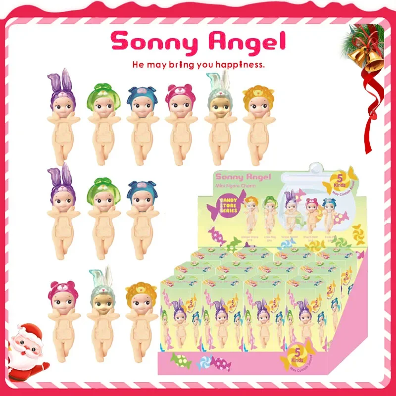 

Sunny Angel Candy Series Tide Play Doll Christmas Car Decoration Computer Mobile Phone Paste Decoration Cute Blind Box