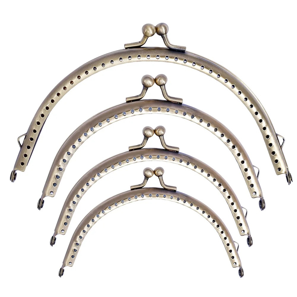 8.5-15cm Round Metal Frame For Purse Handle Clutch Bag Handbag Accessories Making Purse Clasp Lock Metal Clasp Bags Hardware