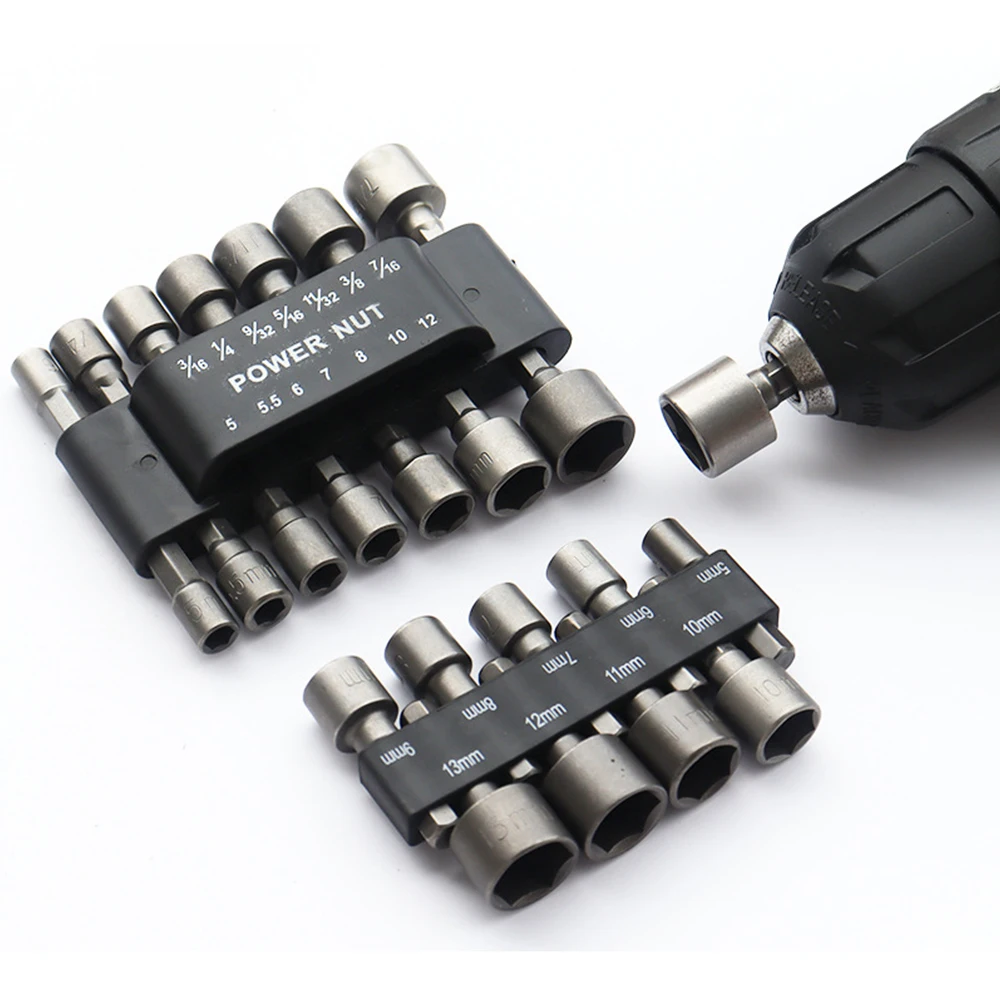 

9PCS 14PCS Hexagon Nut Driver Drill Bit Set Socket Screwdriver Wrench Set Drill Bit Adapter for Electric Screwdriver Handle Tool