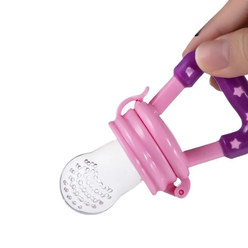 Anneau de dentition et mangeoire à fruits 2 en 1 pour bébé, sucette 100% en Silicone de qualité alimentaire avec anneau facile à saisir, outil apaisant pour soulager les gencives pour nourrissons