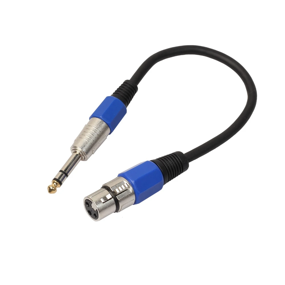 1PCS 30CM Gold-Plated 6.35mm TRS 3Pin XLR Male Female Audio Cable for Microphone Speaker Amplifier Studio Live Sound Connection