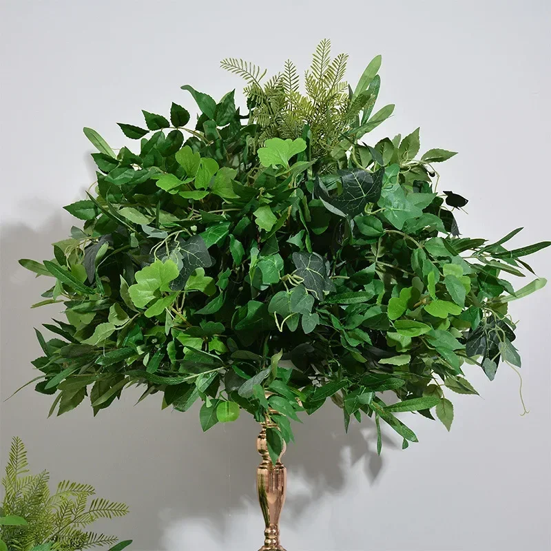 200x50cm Pure Green Plant Artificial Flower Ball Dining Table Arch Decoration Floral Arrangement Outdoor Proposal Arrangement