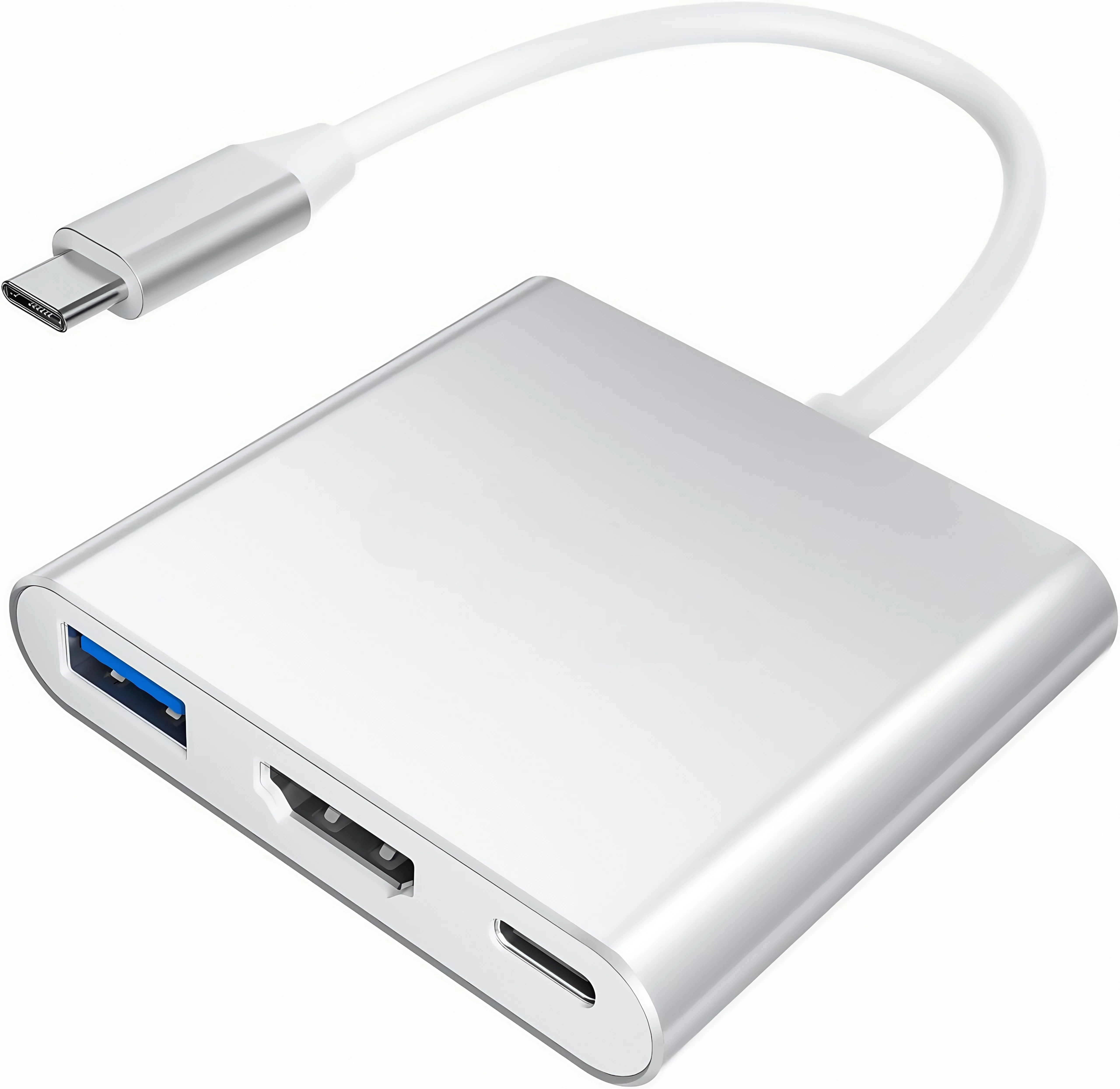 10PCS Penjualan Terbaru 4K30Hz USB C Ke HDMI 3-in-1 Adapter 100W PD Pengisian Cepat 5GBps Untuk Laptop/iPhone/Samsung/HUAWEI/XIAOMI