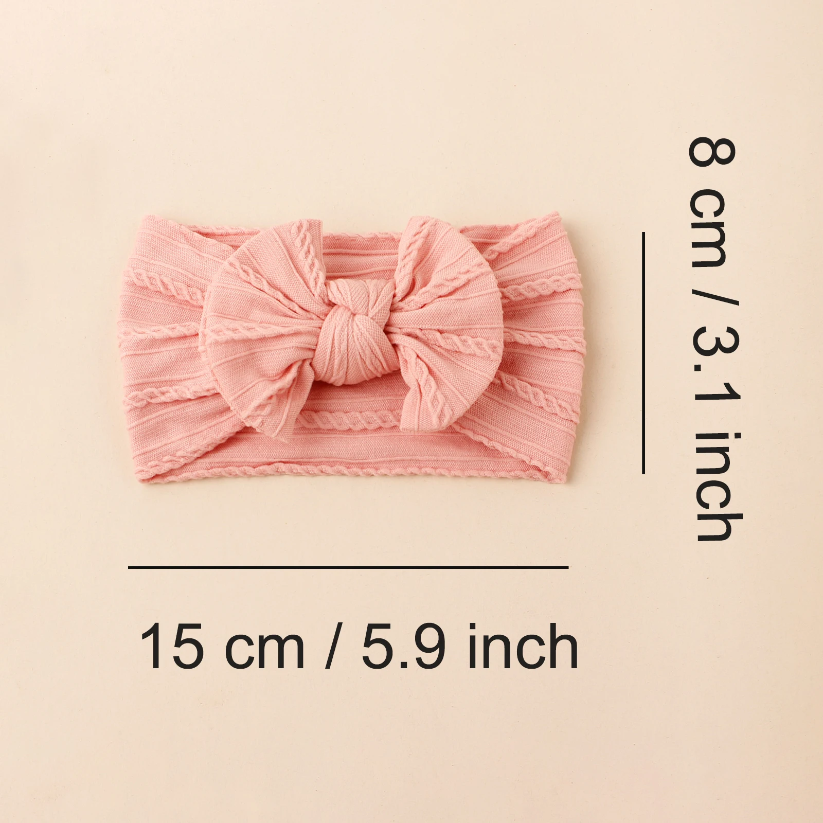 5pcs Baby Soft Handmade Bow Headband Soft Nylon Jacquard Securing Hair Band Kids Elastic Turban Girls Cute Hair Accessories