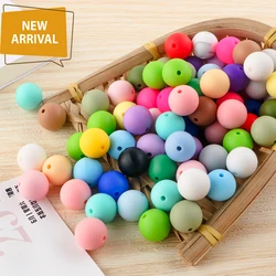 Kovict 50pcs/Lot 12/15mm New Color Perle Round Silicone Beads For Jewelry Making DIY Pacifier Chain Bracelets Necklace Jewelry