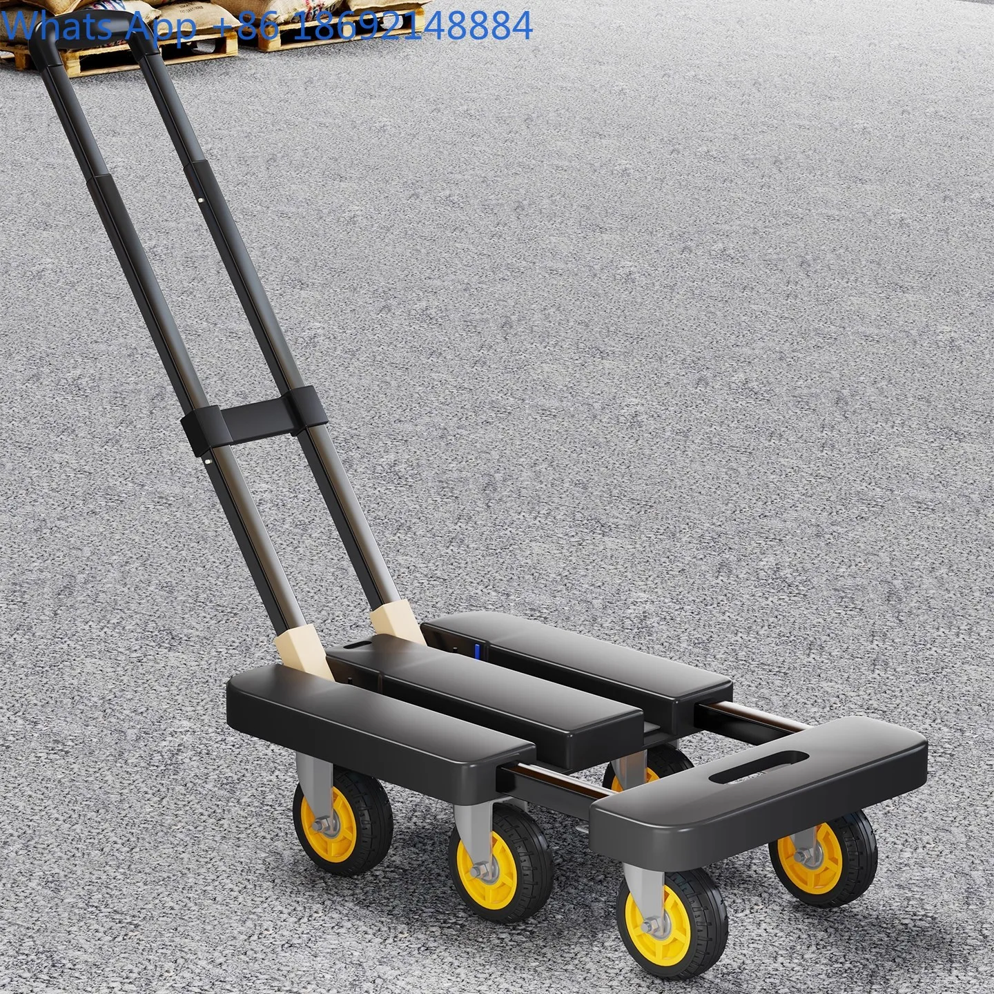 Folding Hand Cart for Home Shopping Luggage Delivery Flat Trolley Portable Utility Cart