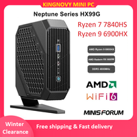 MinisForum HX100G HX99G Gamer Mini PC AMD Ryzen 7 7840HS 9 6900HX Radeon RX 6600M 8G Windows 11 DDR5 2xUSB4 Mini Gaming Computer