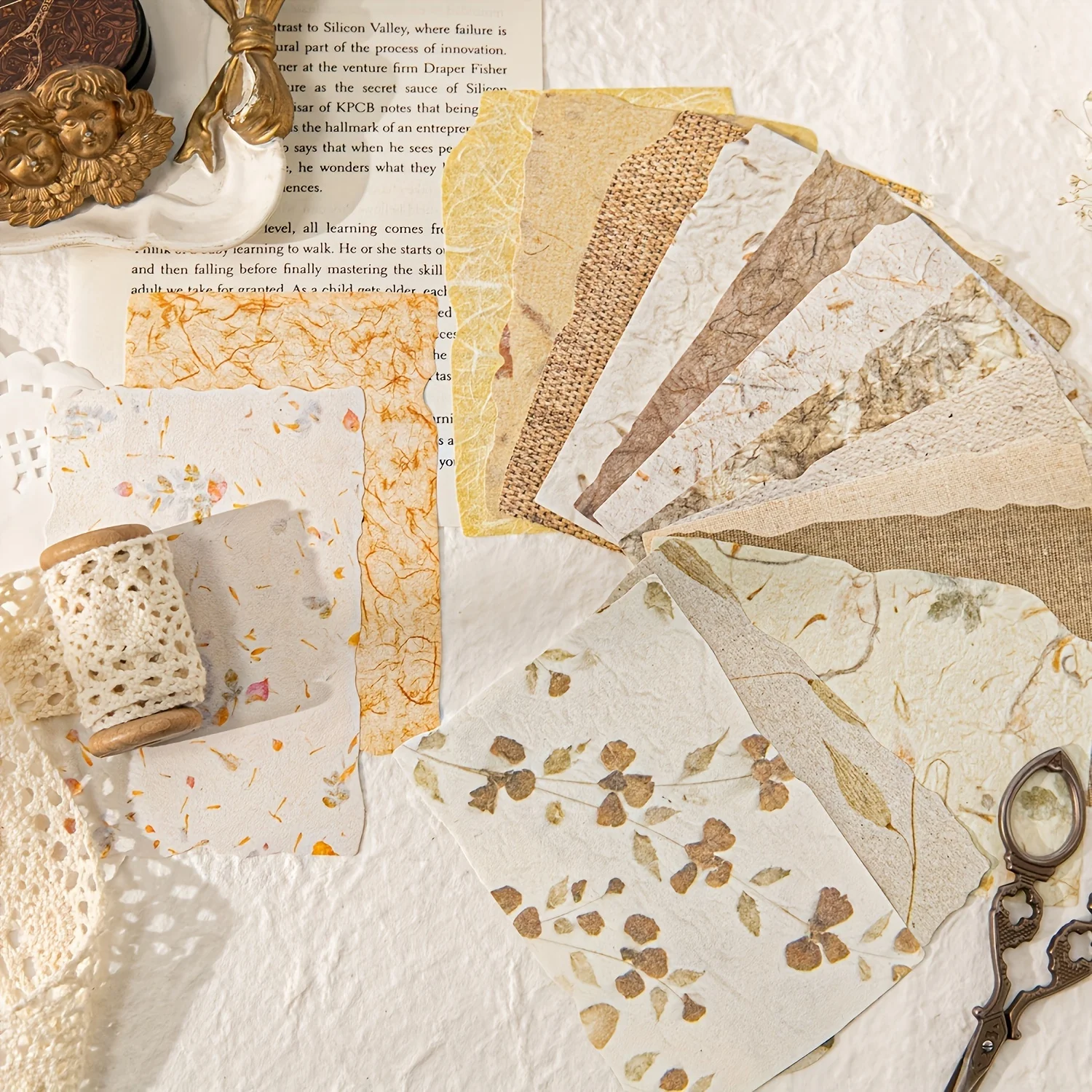 28 Sheets Light And Shadow Scrapbooking Material Paper for DIY Decorative Material Collage Journaling