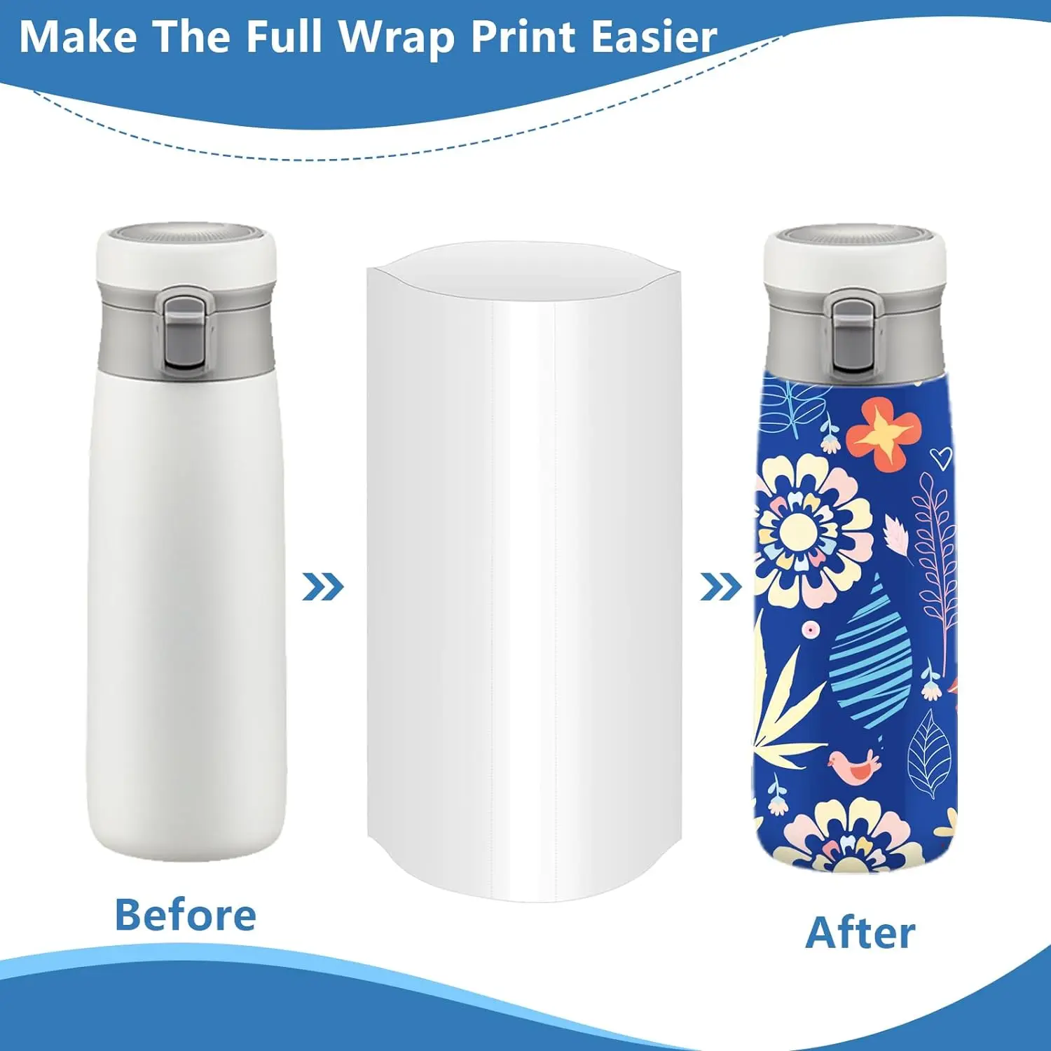 50PCS Sublimation Shrink Wrap Sleeves,8x12 inch Heat Transfer Film Bags for Tumblers, Mugs, Cups, and More via Sublimation Oven