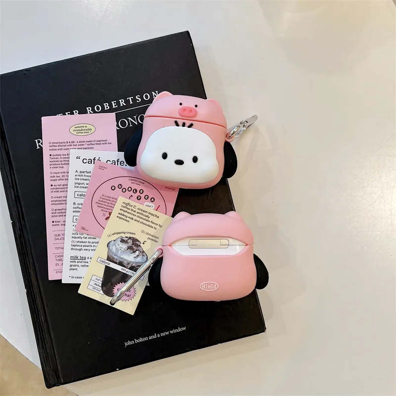 Sanrio Pochacco Pig For Airpods Pro 2 Case 2022,3D Cartoon Case For Airpods 3,Soft Silicone Earphone Cover For Airpods Pro Case