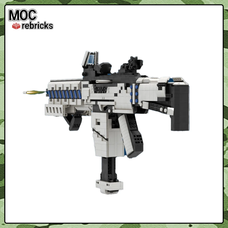 Vuurwapens Serie Moc Bricks Gun Battle Game Classic Wapen Pistool Grote Bouwsteen Model Set Diy Jongen Speelgoed Verjaardagscadeautjes