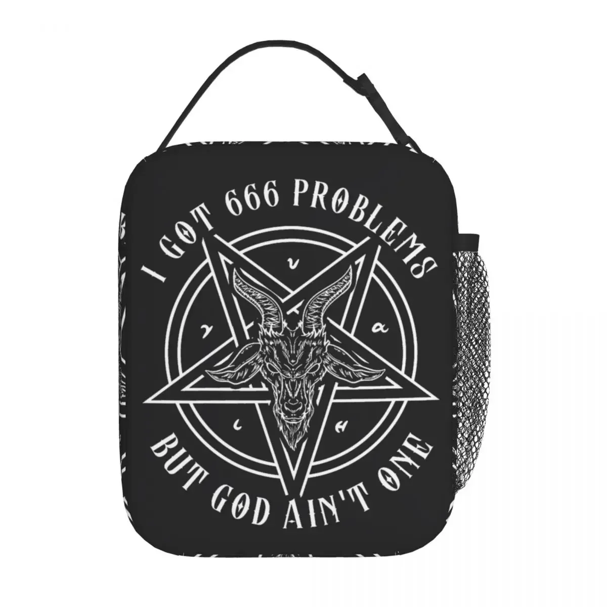 Goat Baphomet Product Insulated Lunch Bag For Picnic Devil Satan Food Storage Bag Portable Cooler Thermal Lunch Boxes