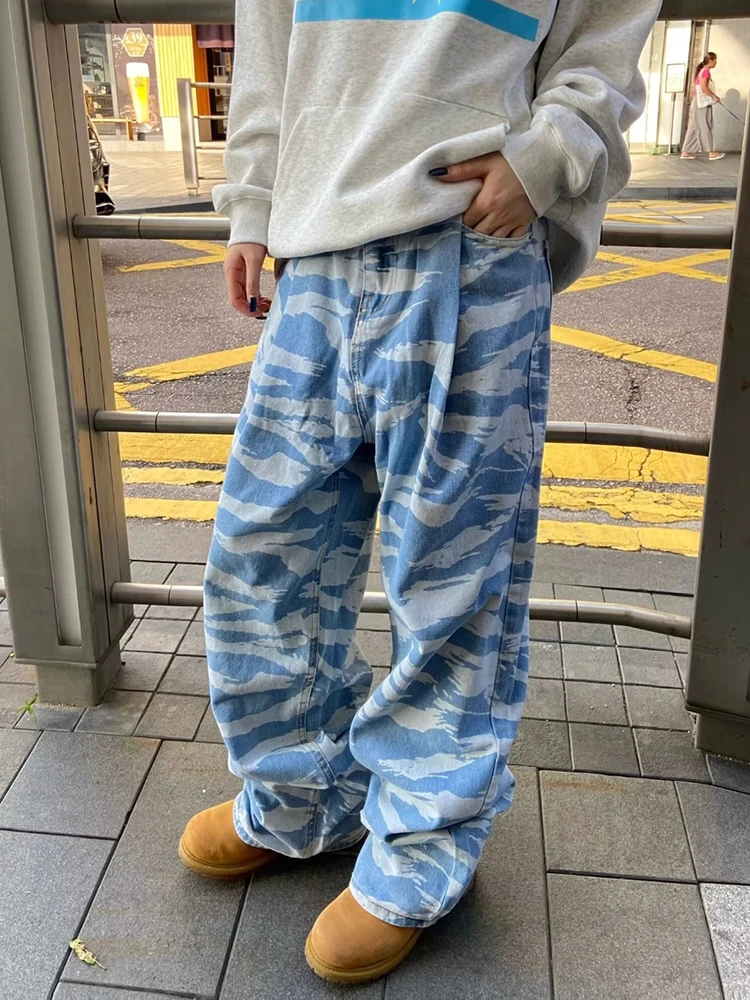 

Y2K женские брюки-карго американские ретро камуфляжные тонкие летние повседневные высококачественные рабочие брюки