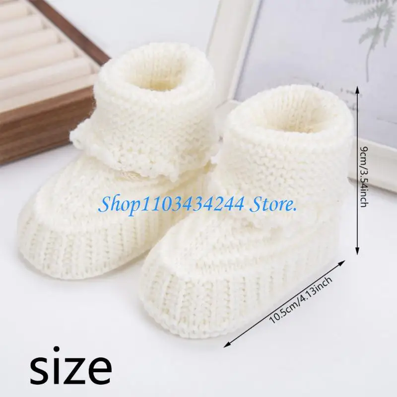  Hand Knit Baby Booties for Infants First Walkers with Not Slip Bottom Kids Foot Protections Easy Carry for Safe Walking