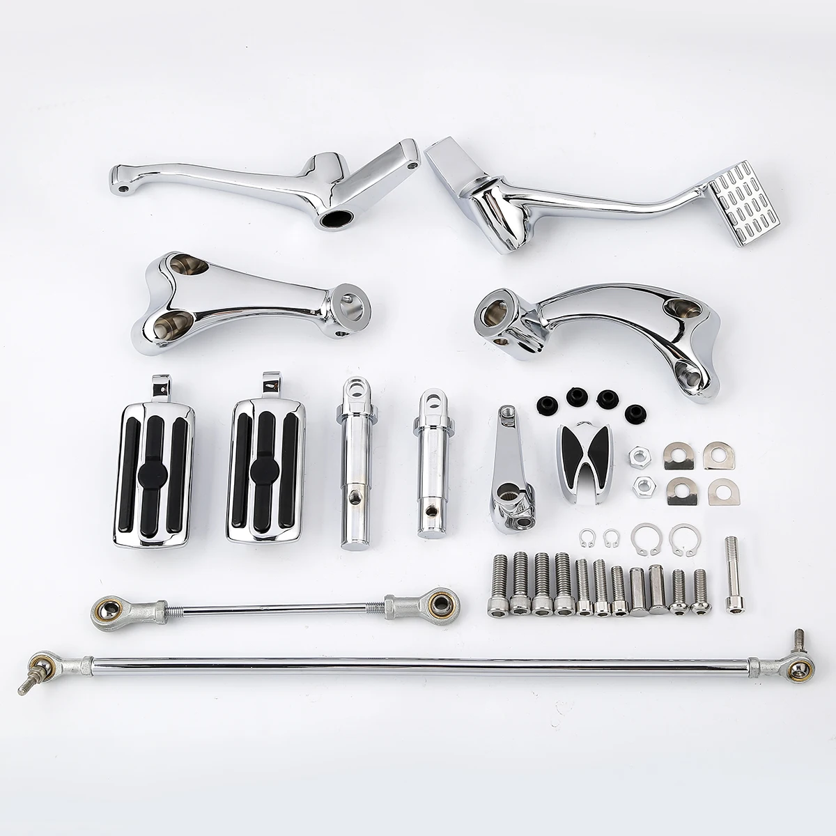 

Motorcycle Forward Control Foot Pegs Levers Linkages For Harley Sportster XL 883 2004-2013 04-08 Roadster XL1200X Nightster 2012
