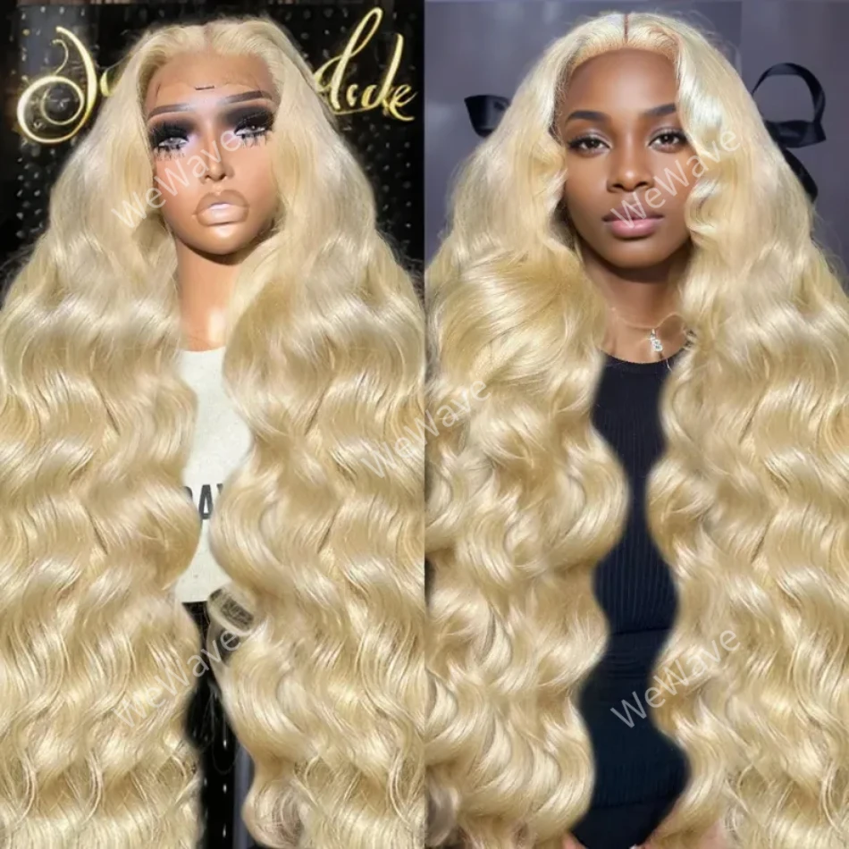 Transparent 613 Blonde Body Wave 13x6 Lace Frontal Wigs Brazilian Colored 13x4 Glueless Front Wig Full Human Hair For Women