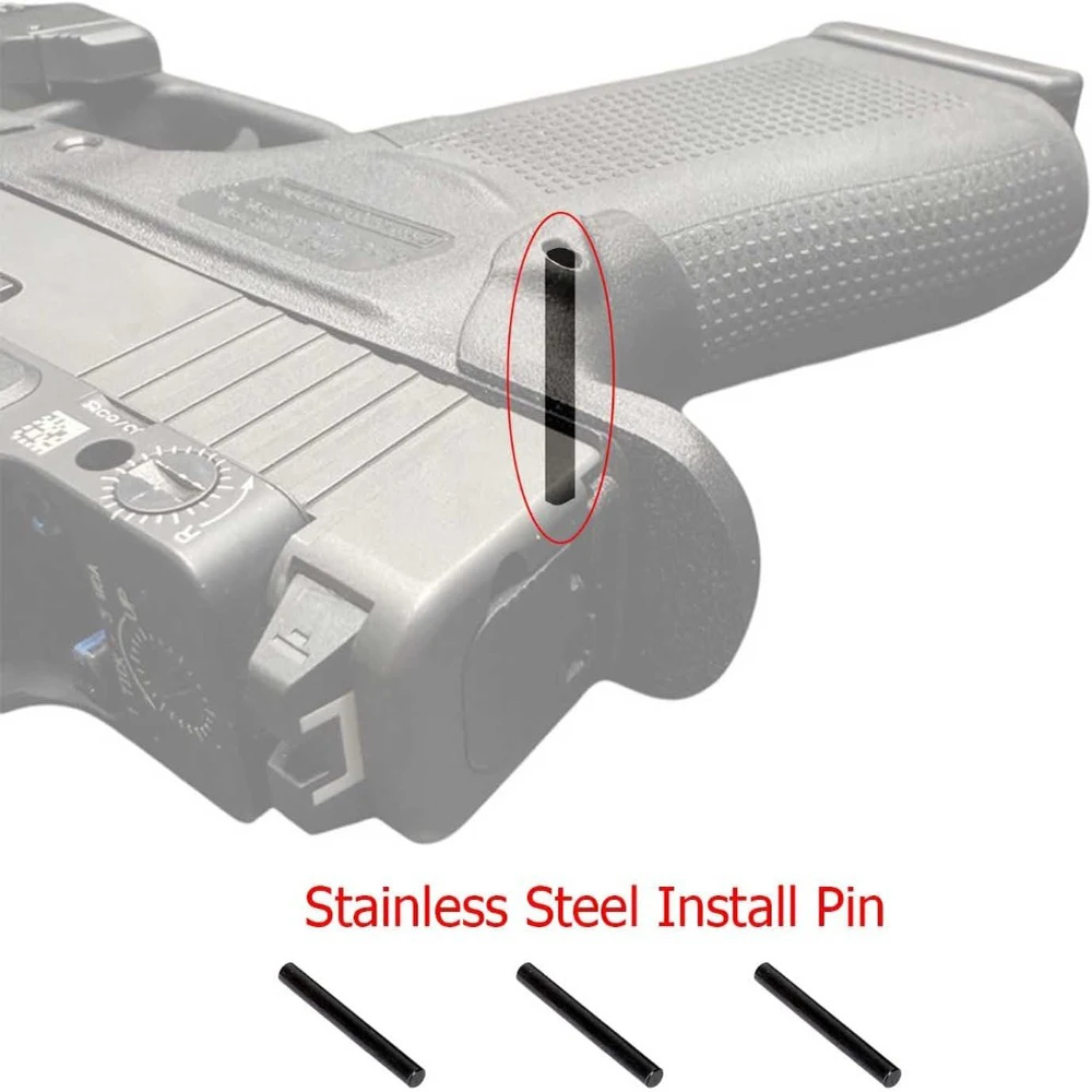 NEW 3 Pack Beavertail Backstrap Adapte for Glock 43x/48 Sturdy Nylon Grip Includes Stainless Steel Install Pin