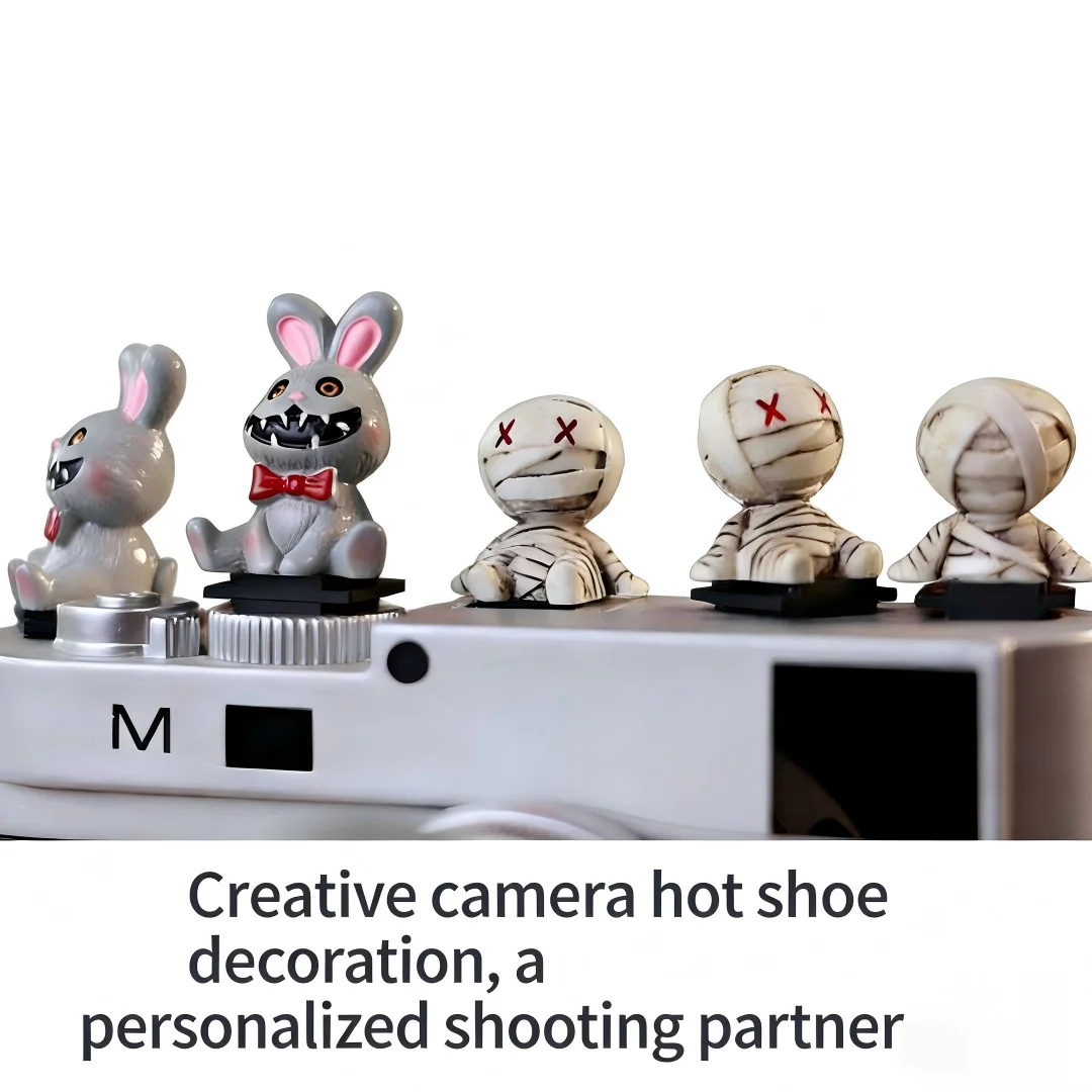 Cute Christmas Horror  Hot Shoe Cover for Leica Q2 Fuji X100V X-T5 Sony ZV-1 Canon EOS R5 Nikon Z5 Camera Accessories view 3
