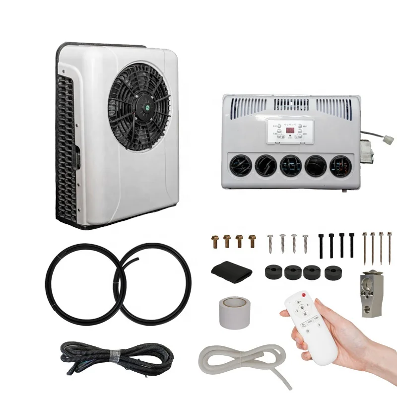 المصنع مباشرة شاحنة كهربائية التدفئة والتبريد مكيف هواء السيارة العالمي الكهربائية RV مكيف الهواء