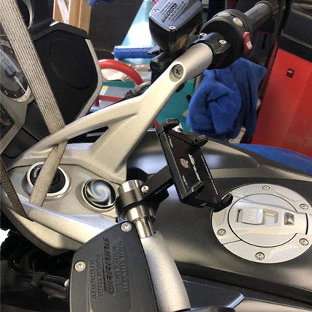 BMW K1600GT K1600GTL K1600B K1600AG R1200RT LC R1250RT 2014-2020 新型バイク用フロントハンドル延長ブラケットナビに適しています。