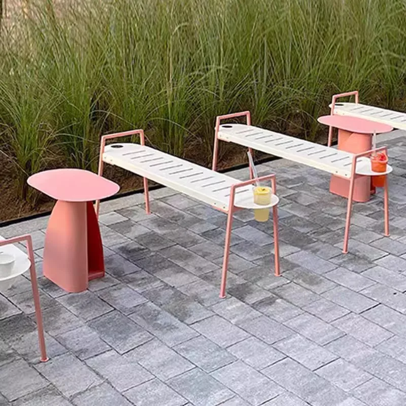 

Outdoor bench park wrought iron bench Internet celebrity coffee shop milk tea shop hotel gym