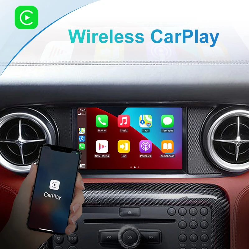 Stwei For Mercedes Benz SLS NTG4.0 2011-2014 Wireless CarPlay Android Auto Support AHD Video Decoding Fast Charging Mirroring
