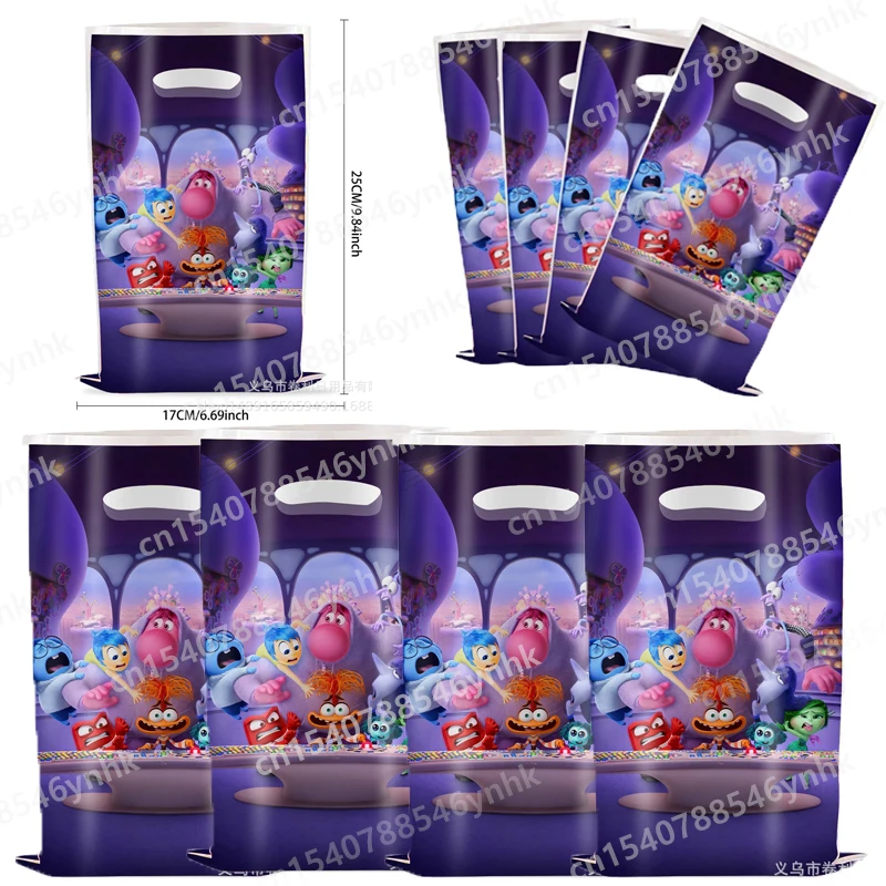 

Disney Inside Out Party Gift Bags Kids Candy Treat Bag Party Supplies Joy Sadness Anger Goodie Gift Bags for Kids Birthday