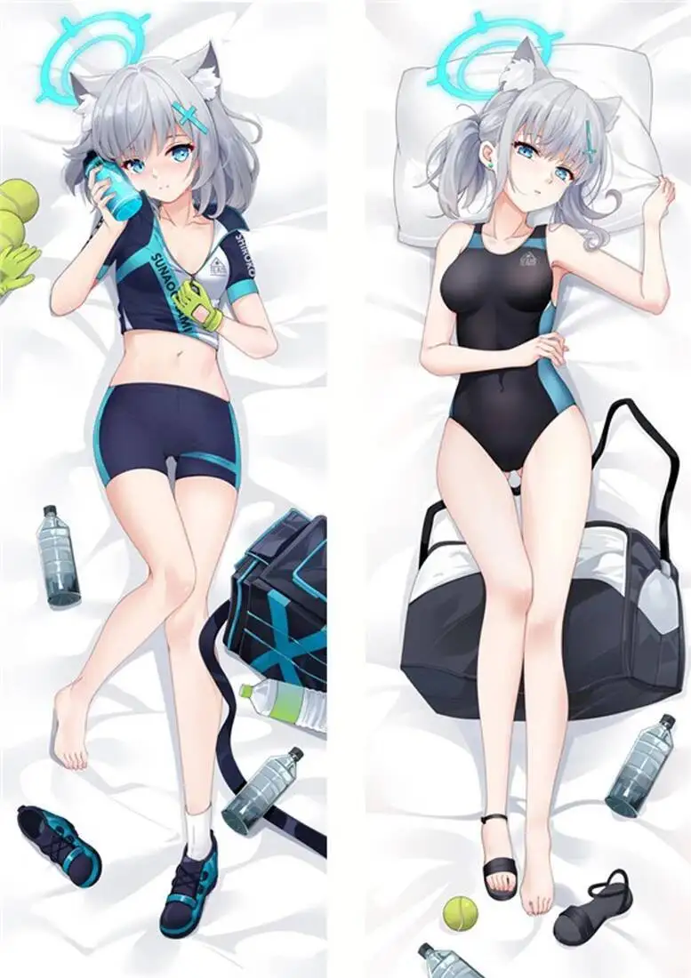 

Синий архив Sunaookami Siroko Dakimakura Waifu 2WAY шарнирная наволочка для тела подарок аниме наволочка на Рождество