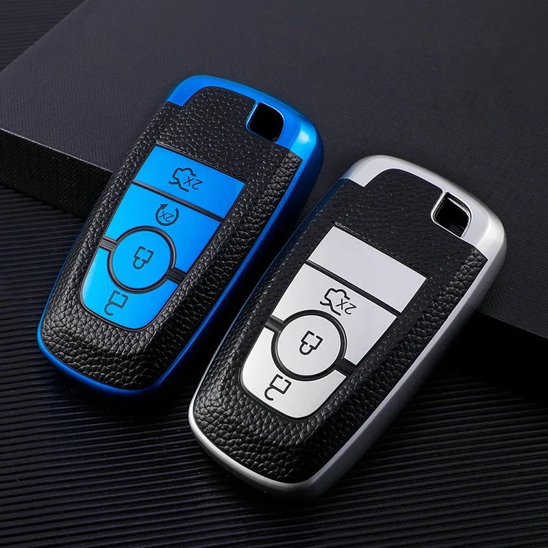Car Key Case Cover Fob for Ford Fusion Mustang Explorer F150 F250 F350 2017 2018 EcoSport Edge S-MAX Ranger Lincoln Mondeo Fiest