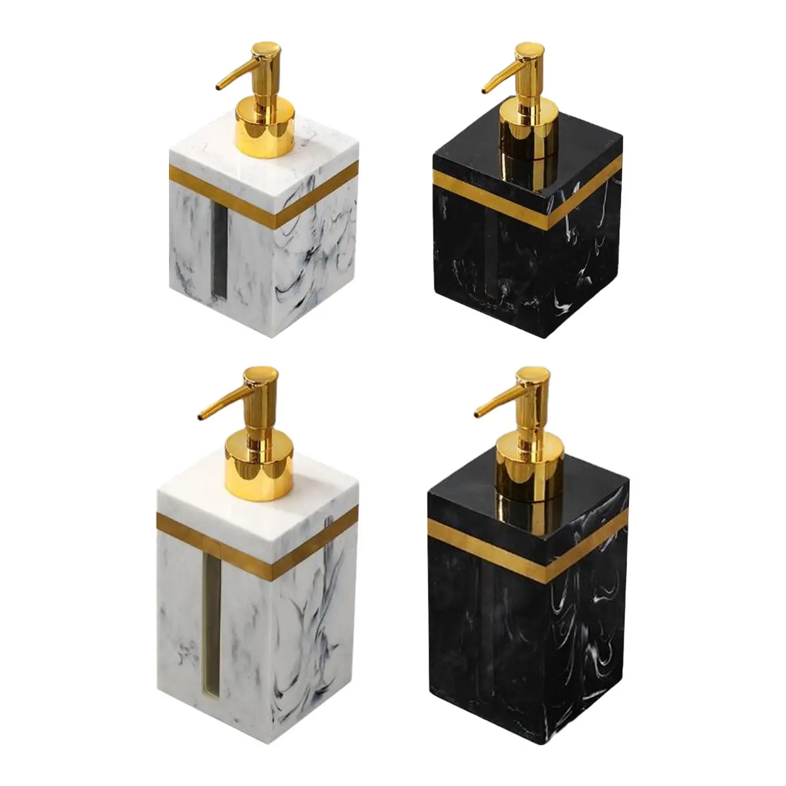 

Pump Soap Container, Hand Soap Liquid Dispenser, Marble Texture Manual Soap Dispenser for Hotel