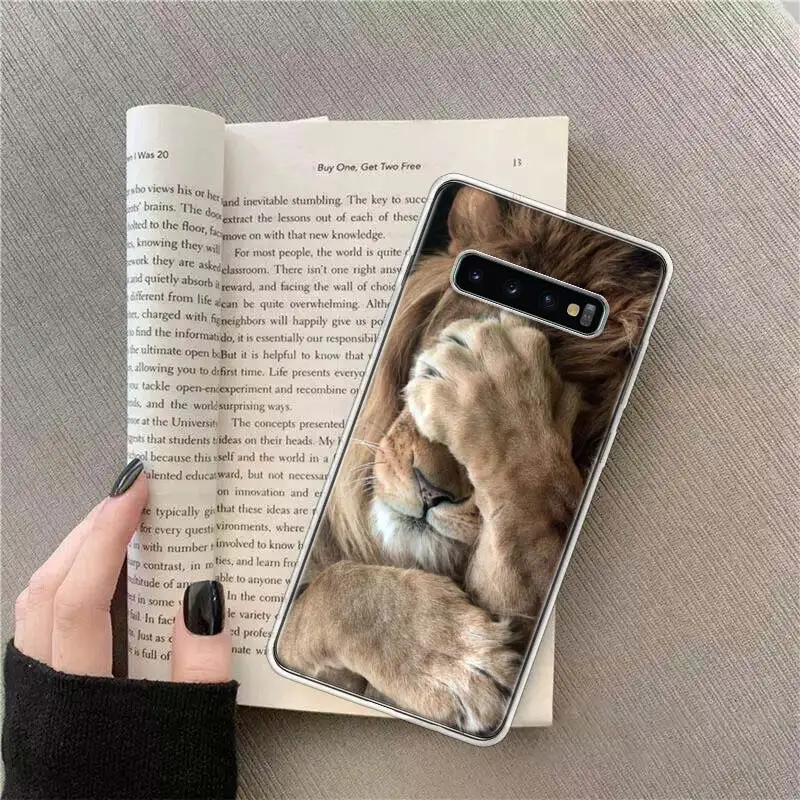 Lion Alpha Male Cub Phone Case For Samsung S24 S23 S22 Ultra Fundas S21 Plus Galaxy S20 FE S10 Lite S10E S9 S8 S7 S6 Edge Cover