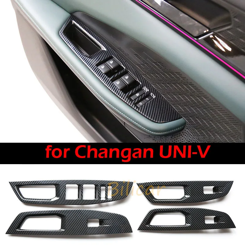 

For Changan UNI-V UNIV UNI V 2023 2022 2024 Stainless Steel Car Stickers Window Button Panel Protective Cover