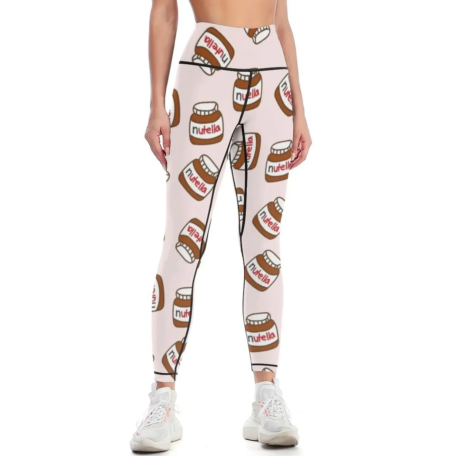 

Cute Tumblr Nutella Pattern Leggings Women's fitness sport set sportswear gym active wear Womens Leggings