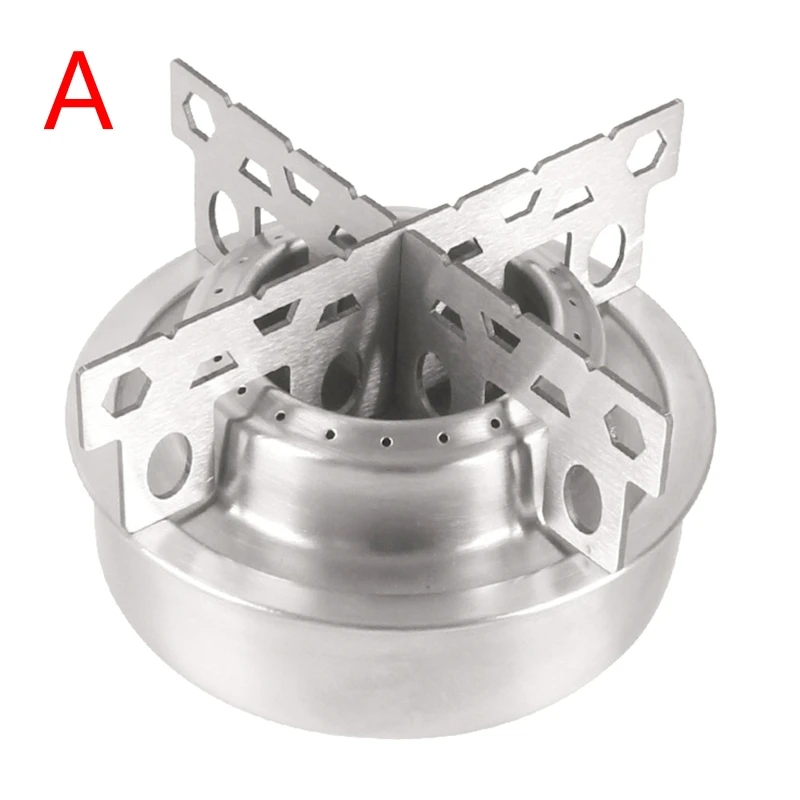 NEW Durable 1 Set of Alcohol Stove Lightweight Outdoor Camping Stove Alcohol Tabletop Burner Mini Stainless Steel Picnic Parts