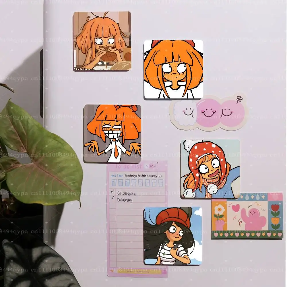 O-Ongezellig Mymy Maya Square Fridge Magnet Magnetic Sticker Decorative for Refrigerator Home Kitchen, Souvenir Gift