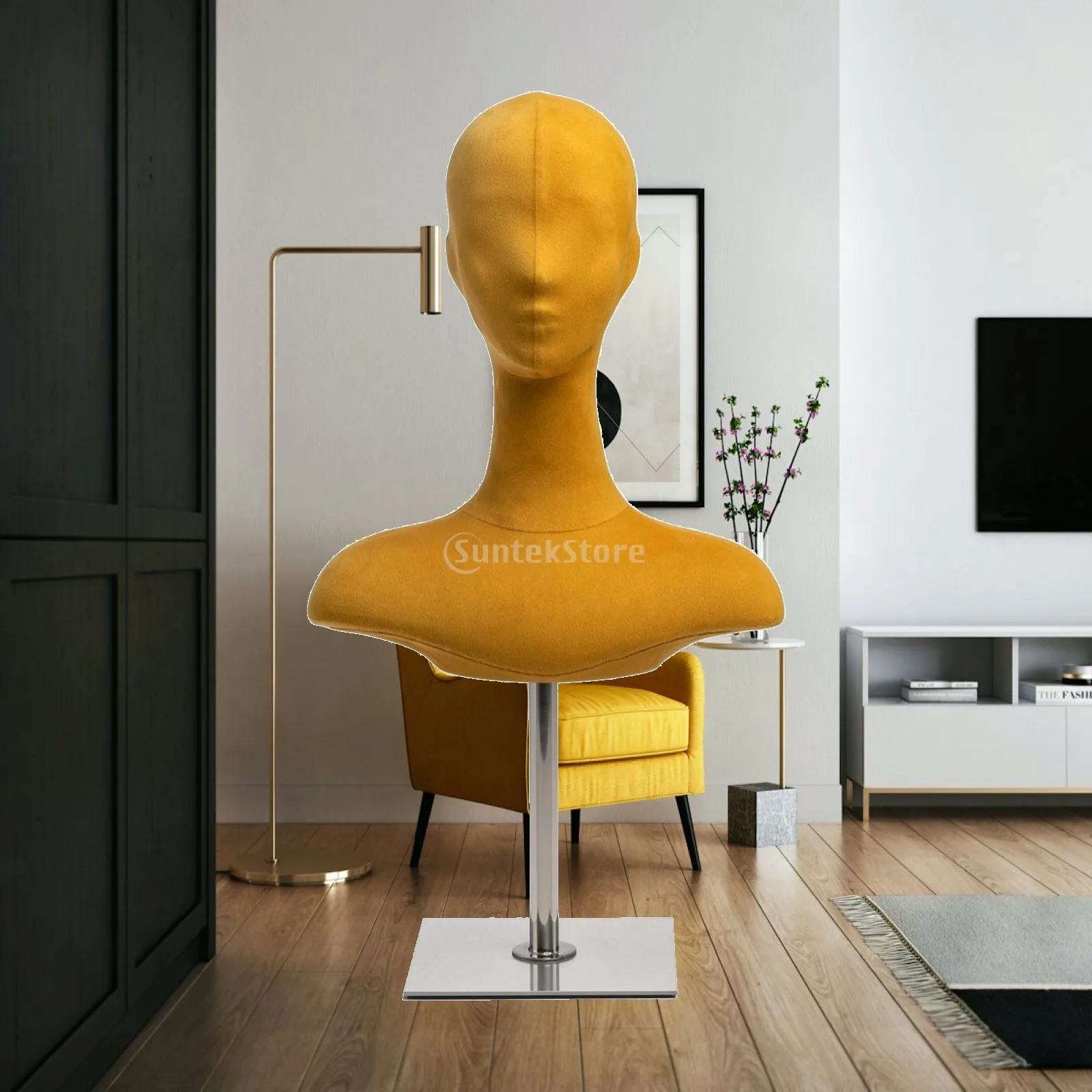 Mannequin Head with Shoulders Tabletop Mannequin Head with for Jewelers