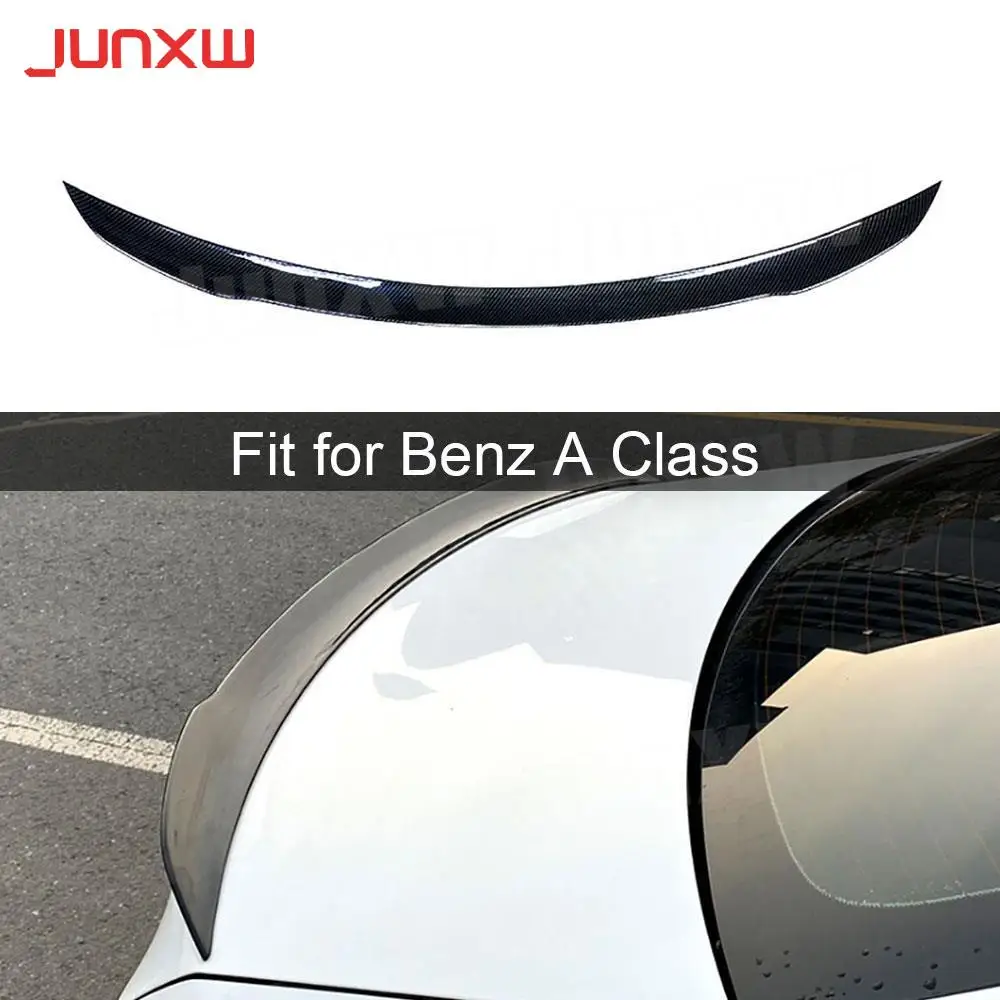 

Car ABS Gloss Black /Carbon Look Rear Trunk Lip Spoiler Wing Trims for Mercedes Benz A Class W177 A35 A45 AMG Sedan 2019-2023