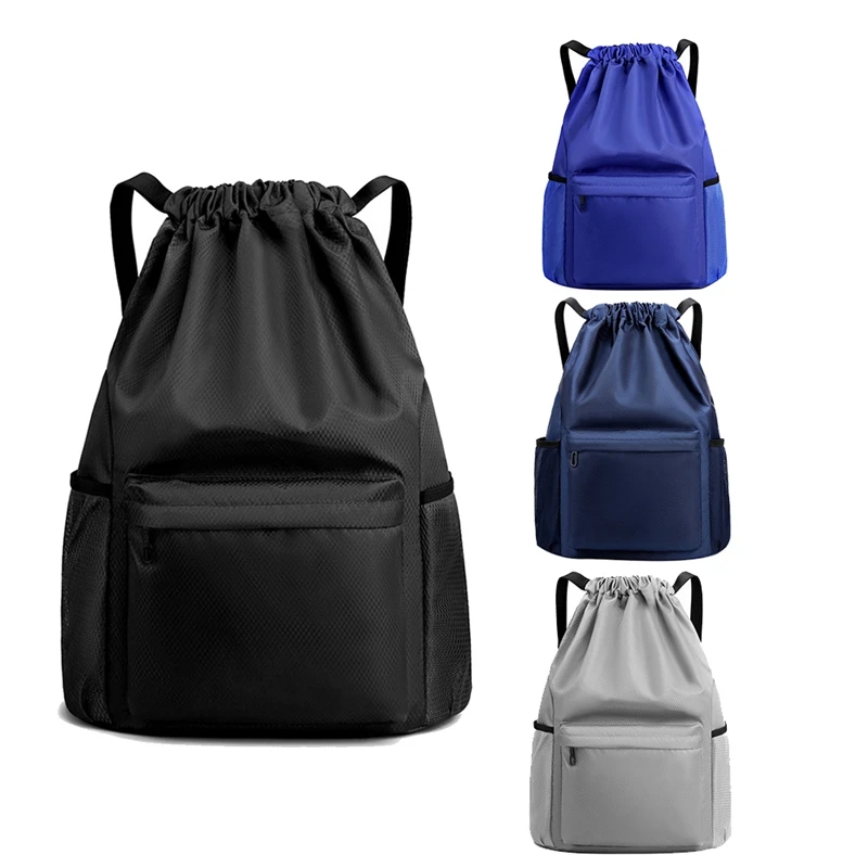 Hot Kf-Drawstring Pocket Backpack Waterproof Backpack Drawstring Travel Bag Fitness Sports Bag For Women Men