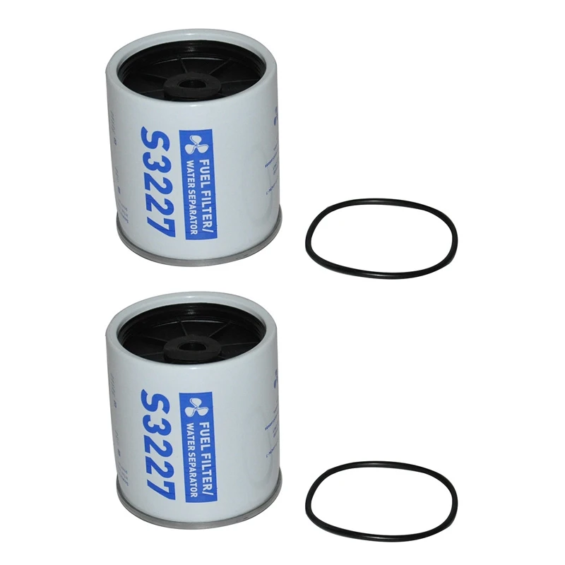 2X S3227 Outboard Marine Fuel Filter Elements Fuel Water Separator Filter Elements