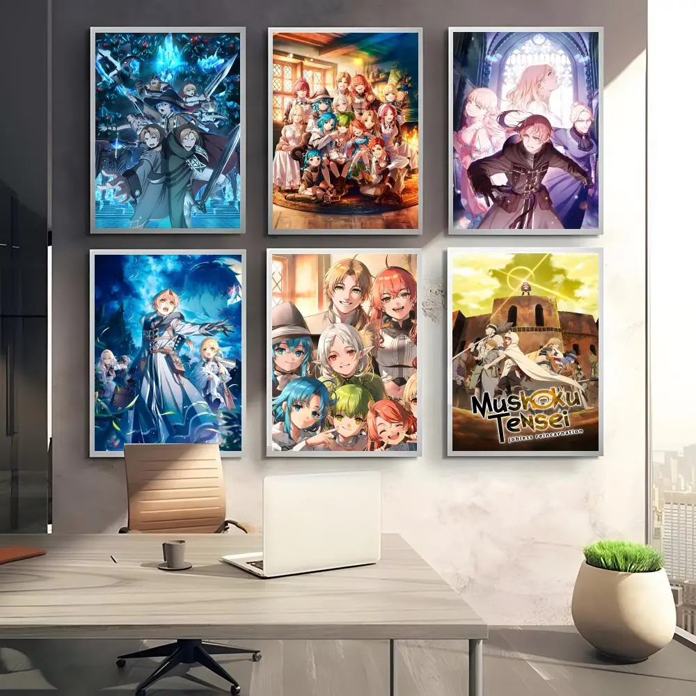 Fantasy Philosophical M-Mushoku Tensei Poster Sticky Waterproof Coffee House Bar Room Wall Decor Gift